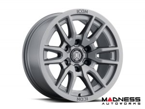 Ford Bronco Custom Wheels (1) - Vector 6 - Titanium - 17 X 8.5 / 6 x 5.5 / 0 / 4.75" - Icon 